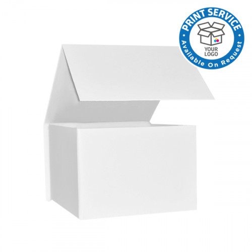 White Cubed Gift Boxes from stock plain or Printed Boxes with